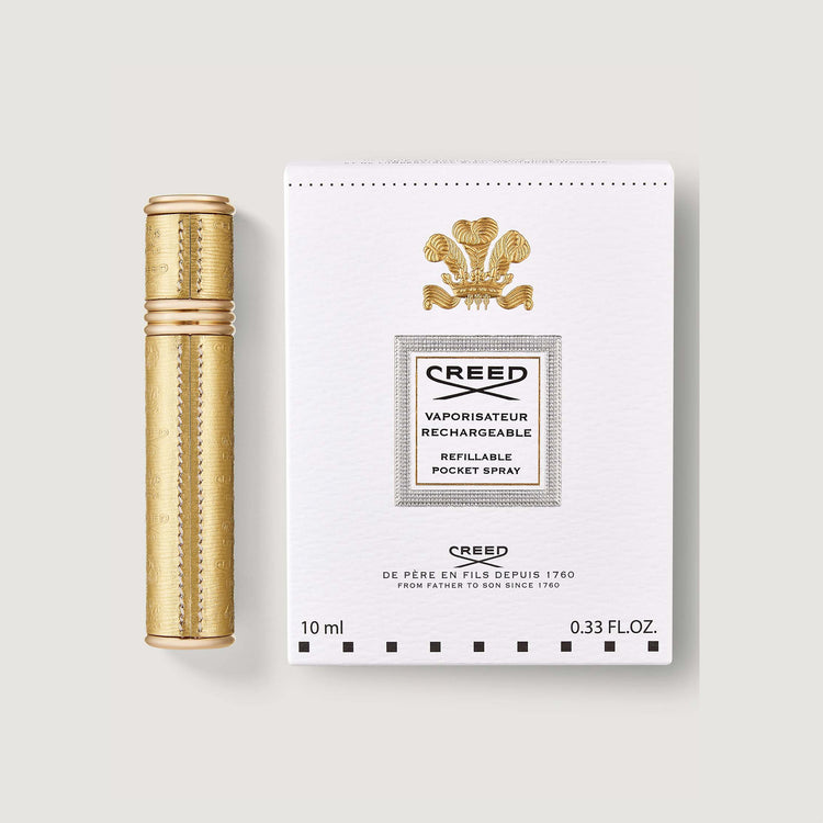 Refillable Travel Perfume Atomiser 10ml - Gold/Gold