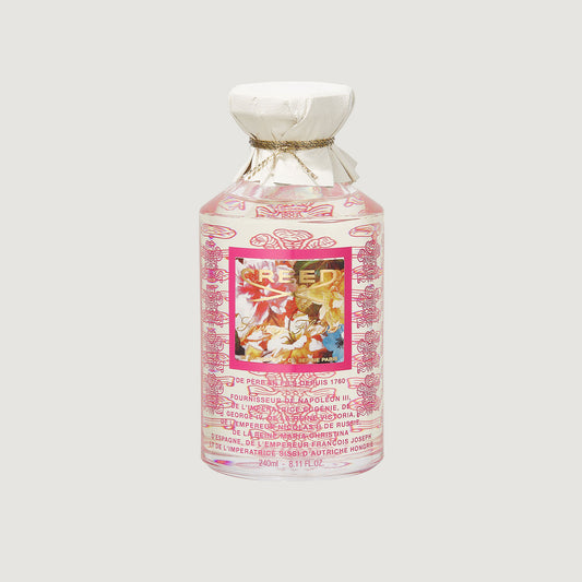 Spring Flower 75ml matt pink bottle with silver cap and creed logo