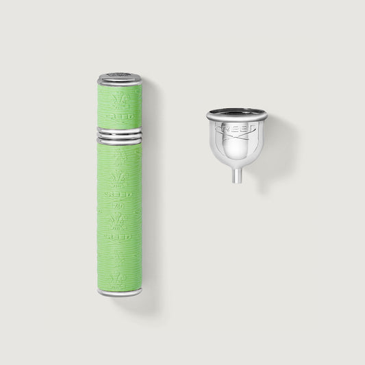 Refillable Travel Perfume Atomiser 10ml - Silver/Green