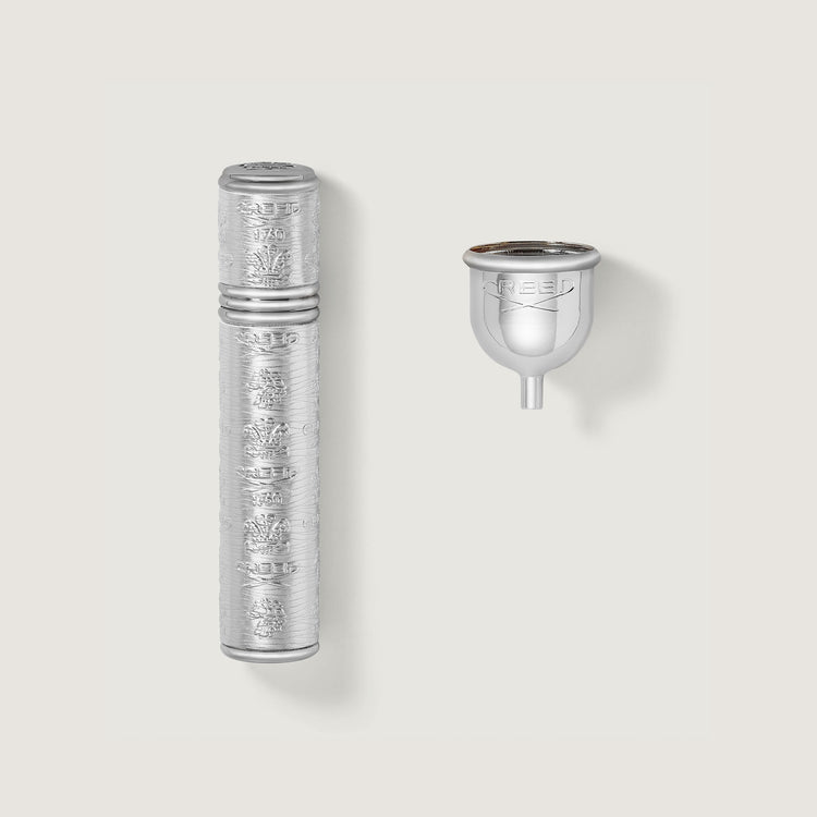 Refillable Travel Perfume Atomiser 10ml - Silver/Silver