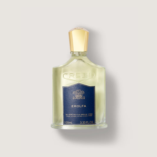 Erolfa 100ml Bottle with blue label and gold cap